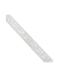 Nastro Decorativo con Pattern Cuori  | Bianco- 2cm x 20m
