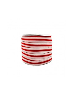 Nastro Decorativo in Ciniglia | Bianco - Rosso - 2cm x 1m