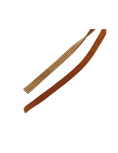 Nastro di Zirconi | Marrone - 10mm x 1m