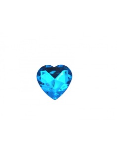 Zircone Cubico - Cuore - Azzurro - 25 mm