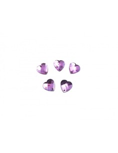 Zirconi Cuore - Rosa - 15 mm - 5 Pezzi