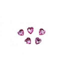 Zirconi Cuore - Rosa - 16 mm - 5 Pezzi