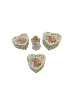 Scatole Regalo 3 in 1 Cuore Bianco con Rose 2