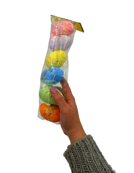 Ovetti di Pasqua colorati 6 pezzi