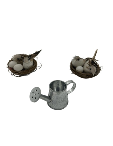 Vasetto in latta a forma di annaffiatoio 10x5,5x4,5cm