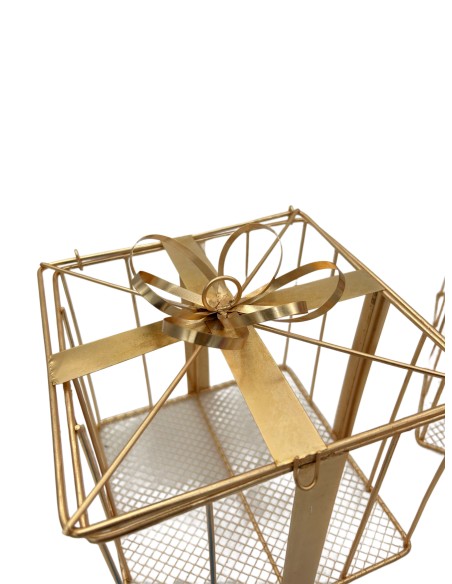 Decorazione Gabbie Rose Gold Quadrate | 3 in 1