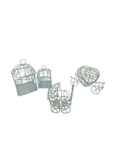 Decorazione Gabbietta Culla | Bianco - 8,5x8x5cm 2