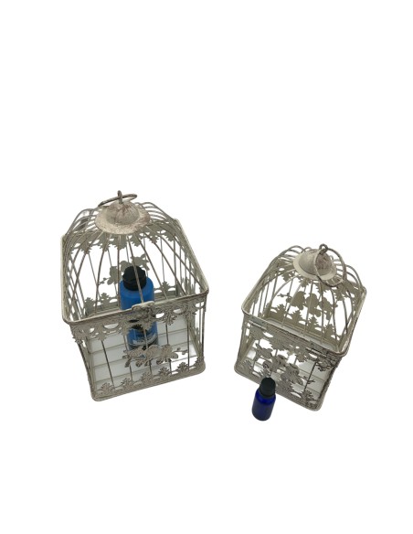 Decorazione Gabbie Quadrate Sfumate con Uccellini | 2 in 1