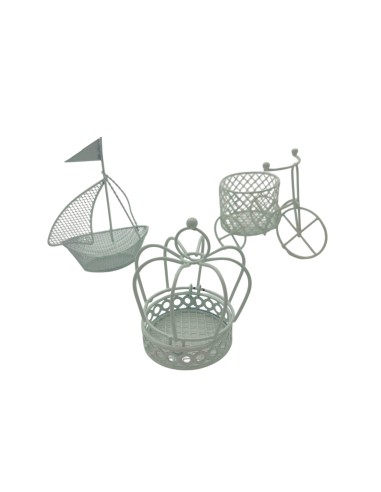 Decorazione Gabbietta Corona | Bianco...