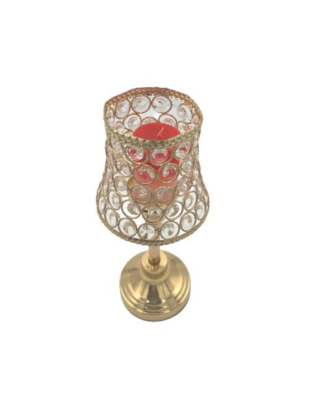 Portacandele Rose Gold 33x13cm