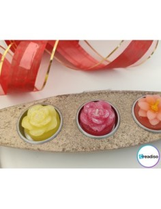 Set 6 Candele con glitter | Giallo - 3,5x2,5cm 2