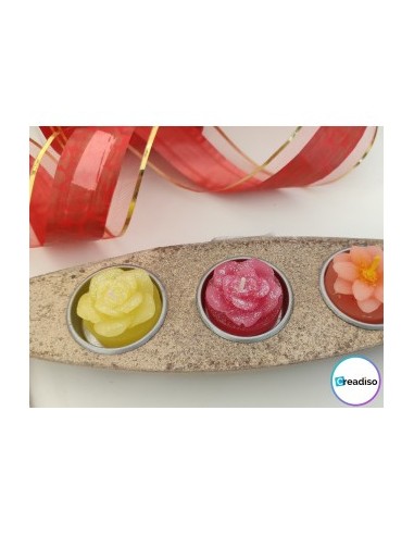 Set 6 Candele con glitter | Giallo -...
