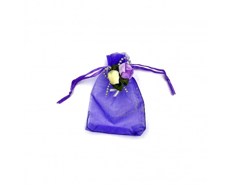 Portaconfetti in Organza 12x8cm Viola