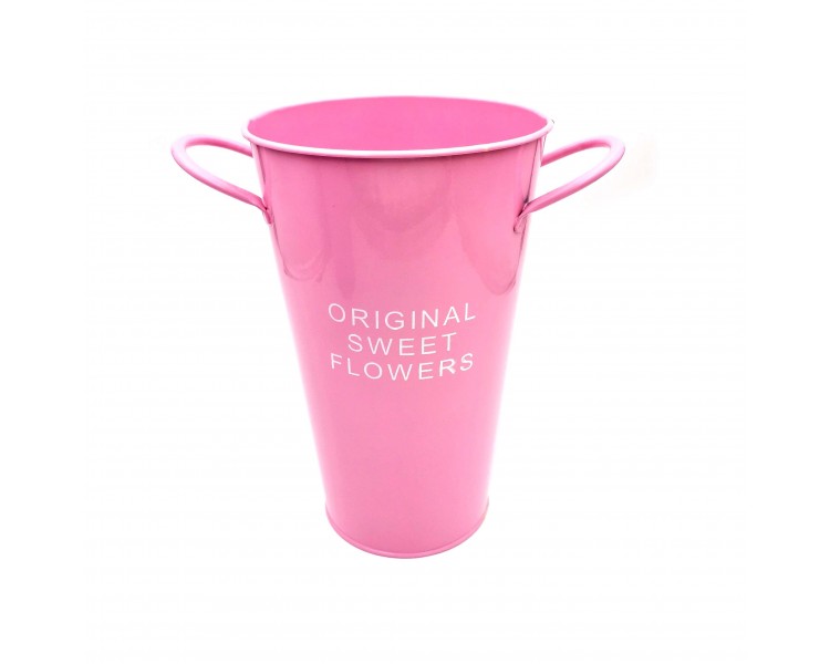 Vaso in Metallo 30cm Rosa