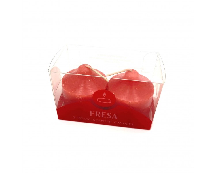 Set 2 Candele Rosso | Fragola - 4x5cm