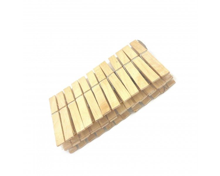 Mollette Legno 9x1x1,5cm 24 pezzi