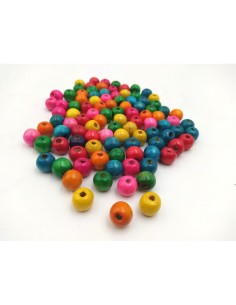 Perline di legno | Multi colore / 1 cm - 50 g