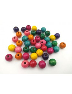 Perline di legno | Multi colori / 1,2 cm - 50 g