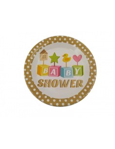 Piatti di carta per feste Baby Shower | 23 cm - 10 pezzi