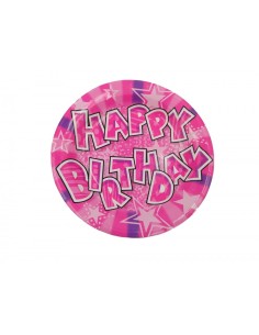 Piatti di carta per feste Happy Birthday |18 cm - 10 pezzi