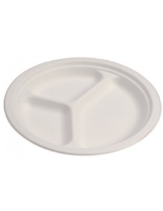 Piatto Compost 3 Scomparti 26 cm - 50 pz
