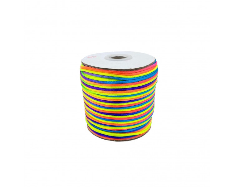 Cordoncino in Tessuto Lucido | Multicolore - 3mm x 9,14m