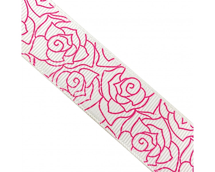 Nastro Decorativo con Pattern | Rose - 2,5cm x 1m