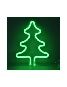 Albero di Natale LED neon Verde - 19x2x25 cm