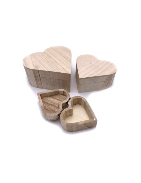 Scatole Legno | Cuore - 3 in 1