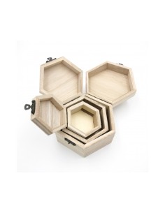 Scatole Legno | Esagonali - 3 in 1