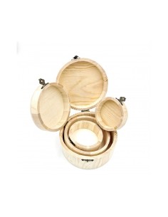 Scatole Legno | Rotonde - 3 in 1