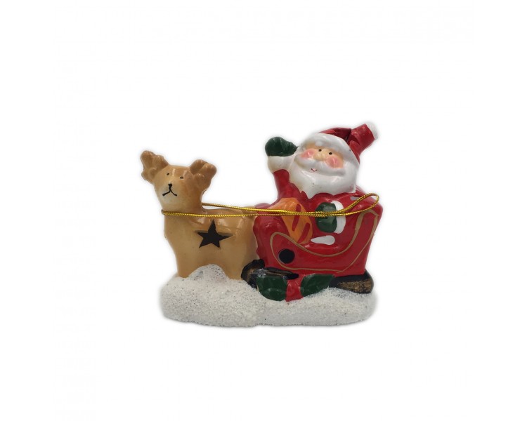 Babbo Natale Decorativo con Luci Interne | 10,5x5,5x9,5cm