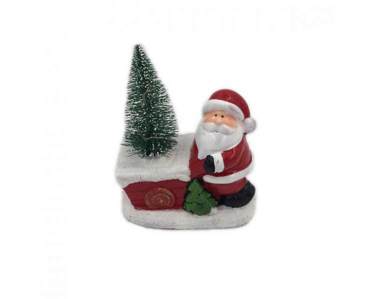 Babbo Natale Decorativo con Luci Interne | 11x7x14,5cm