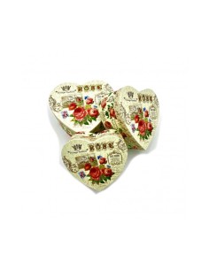 Scatole Regalo 3 in 1 Cuore Bianco con Rose