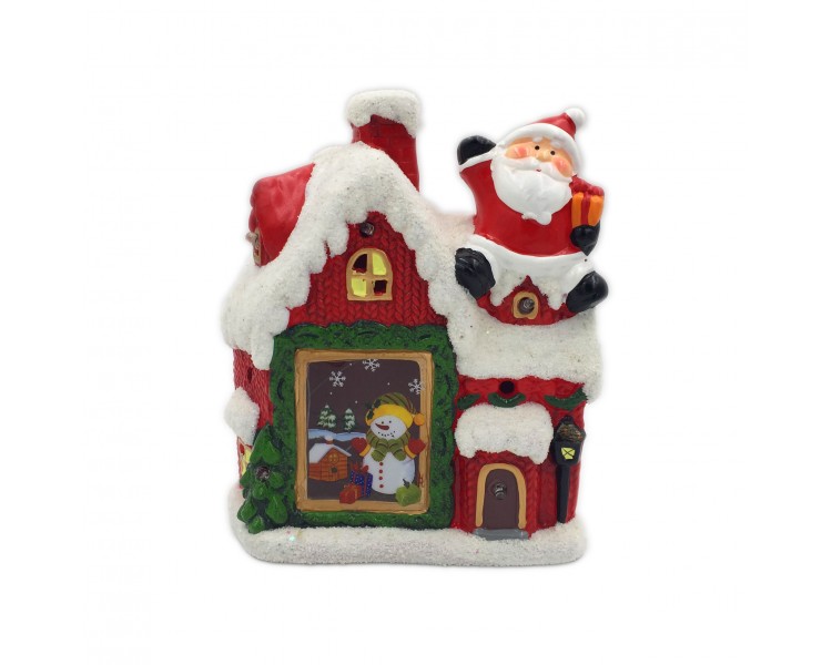 Babbo Natale Decorativo con Luci Interne | 19x8,5x22,5cm