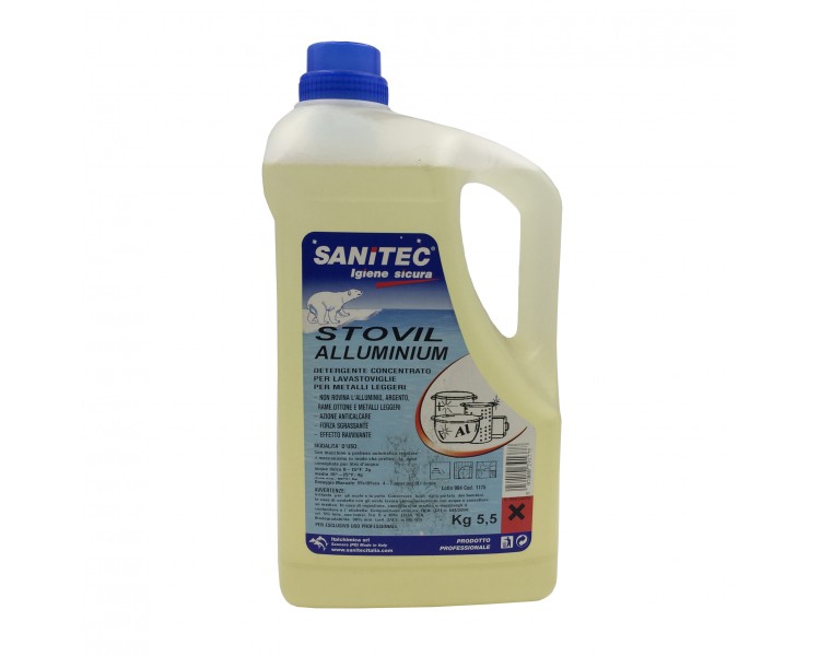 "Sanitec" Detergente Lavastoviglie per Metalli Leggeri - Stovil Alluminium | 5,5Kg