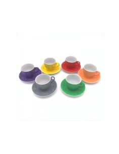 Set 6 tazzine + piattino in Ceramica