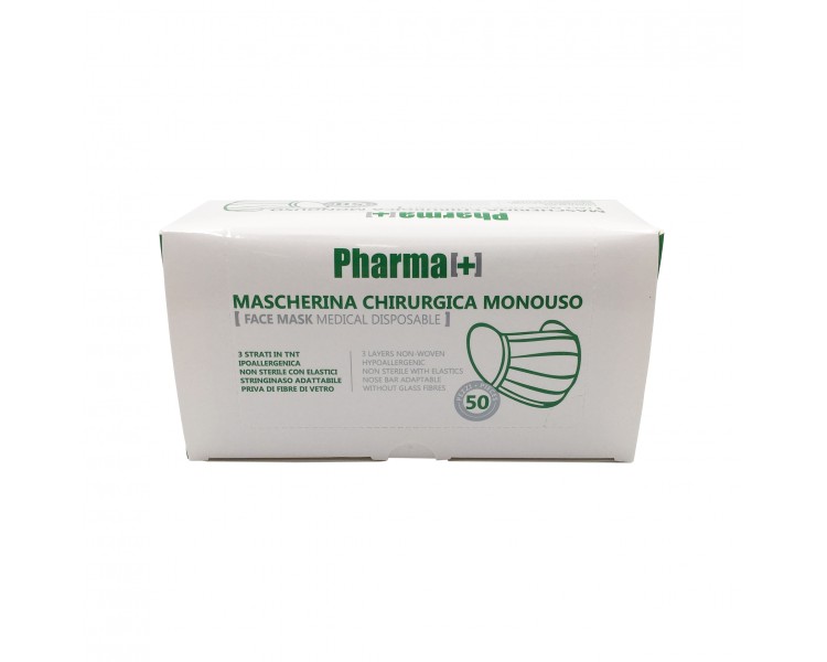 "Pharma +" Mascherina Chirurgica Monouso | 50 pezzi