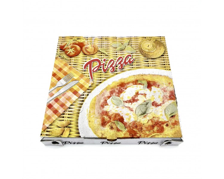 Scatola Pizza Occhiellata | 33x33x3 - 100 pezzi