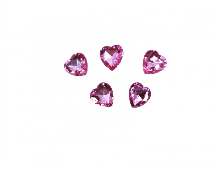 Zirconi cuore | Rosa / 16 mm - 5 pezzi