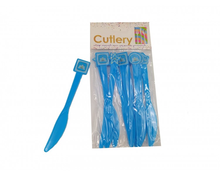 Coltelli per feste | Blu - 10 pezzi