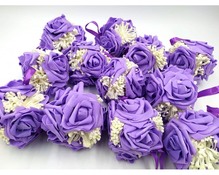 Fiori decorativi | Viola / 12 cm - 12 pezzi