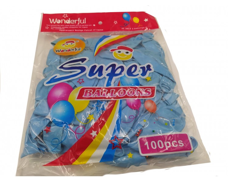 Palloncini ,,Super Balloons" | Azzuro - 100 pezzi