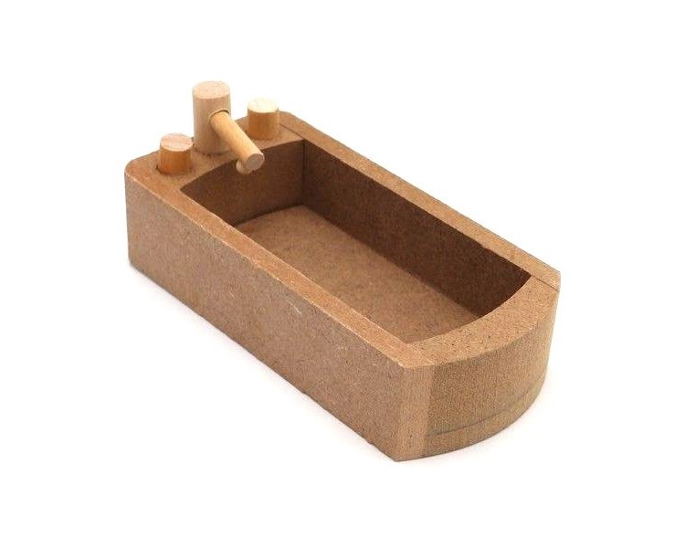 Forme decorative di legno | Vasca da bagno / 10,5x5x4cm