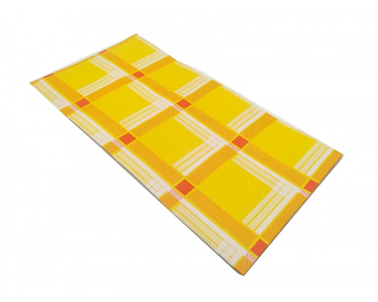 Tovaglia in Carta Accoppiata ,,Scozzese Giallo" - 100x100 cm - 250 Pz