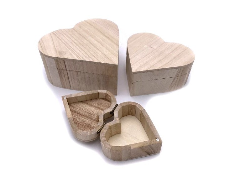 Scatole Legno | Cuore - 3 in 1