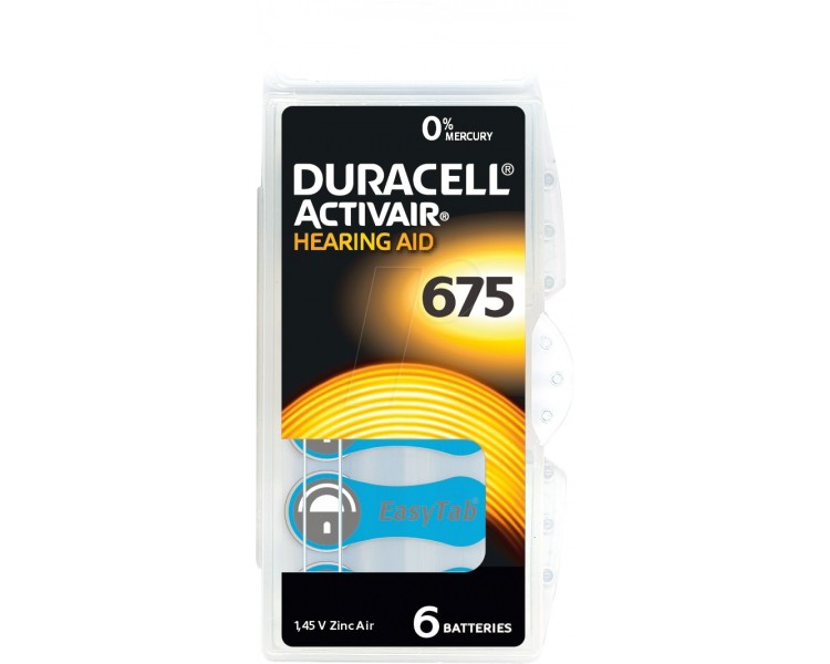 DURACELL | DA675 Acustica Activeair| 6 Pezzi