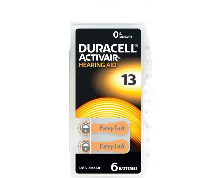 DURACELL | DA13 Acustica Activeair| 6 Pezzi