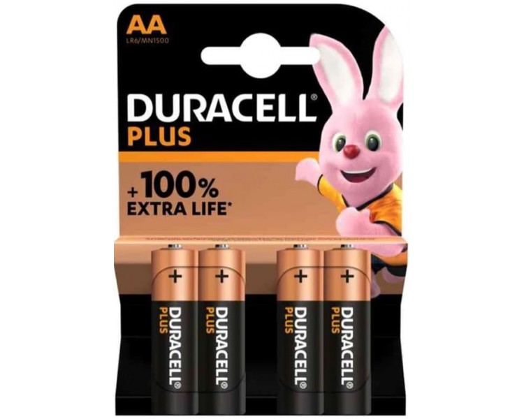 DURACELL | AA MN1500 100% PlusPower | 4 Pezzi