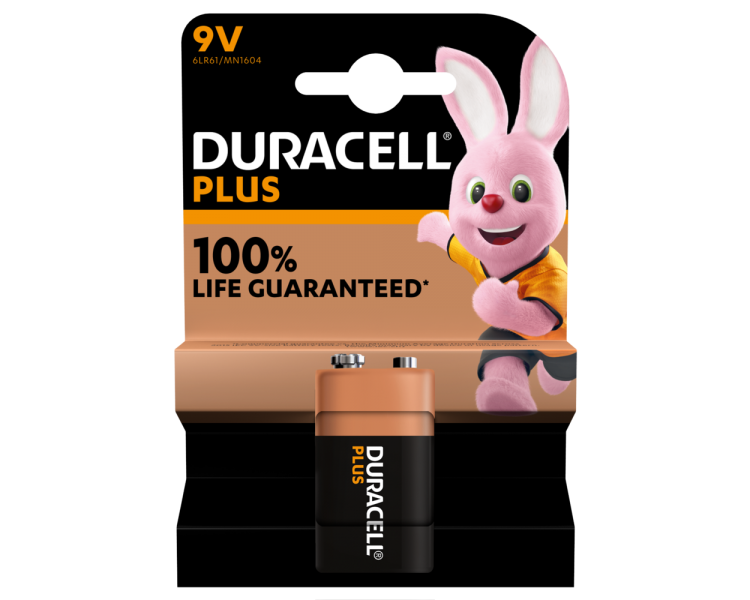 DURACELL | 9V MN1604 100% PlusPower | 1 Pezzo